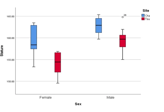 Male and female stature analysis